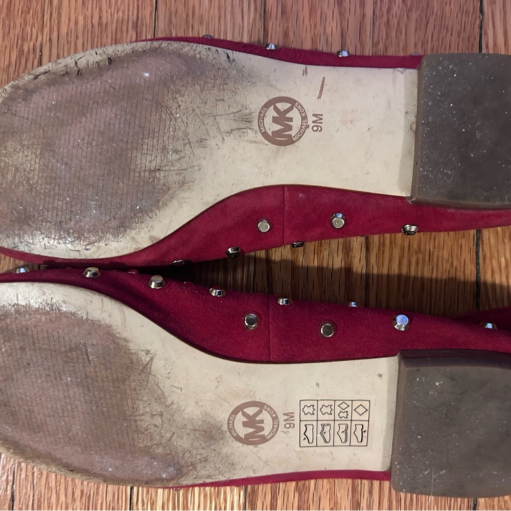 Michael Kors gold studded suede flats - Picture 2 of 5